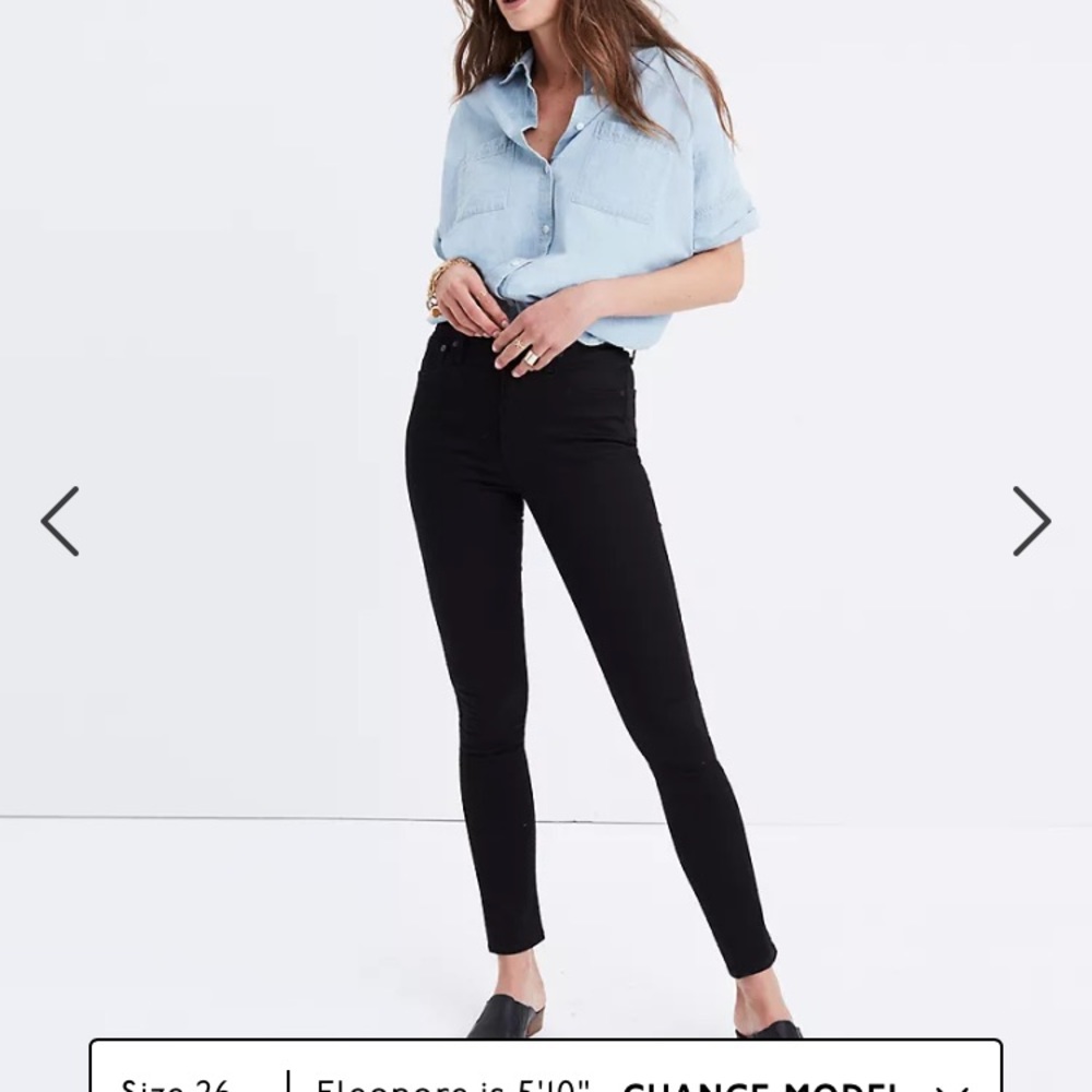 Madewell 10” High Rise Skinny Jeans. Size 29.